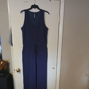 Chic Sleeveless Navy Jumpsuit